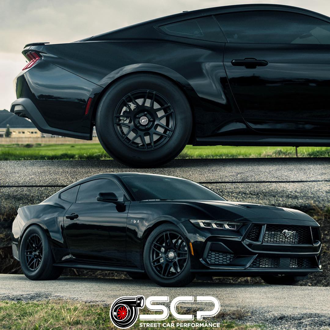 Twin Turbo 2024 Mustang GT S650 on a Forgestar F14 Drag pack