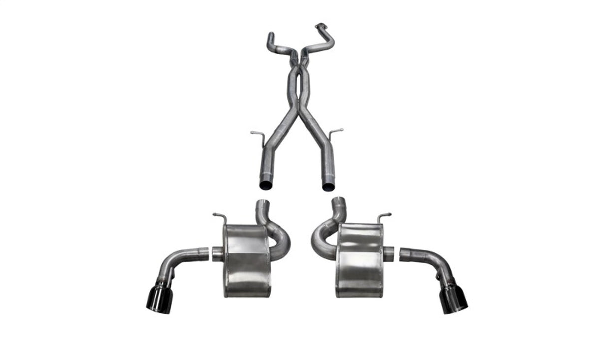 Corsa 16-18 Chevy Camaro SS 6.2L Xtreme 2.75in Cat-Back Dual Rear Exit w/ Twin 4in Black PVD Tips - 14772BLK