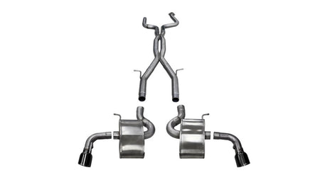 Corsa 16-18 Chevy Camaro SS 6.2L Xtreme 2.75in Cat-Back Dual Rear Exit w/ Twin 4in Black PVD Tips - 14772BLK