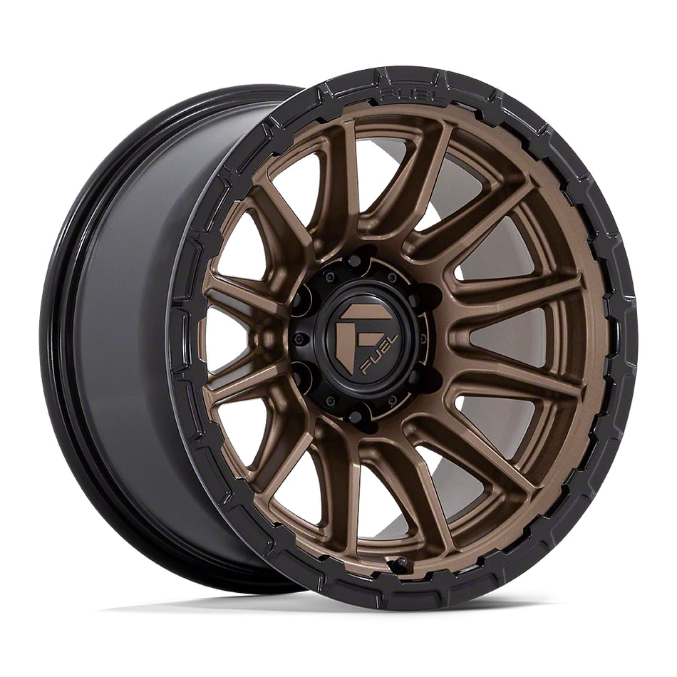 Fuel Wheels Piston Matte Bronze with Gloss Black Lip Wheel; 17x9; 1mm Offset (18-26 Jeep Wrangler JL)