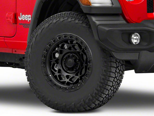 Fuel Wheels Unit Matte Black with Matte Black Ring Wheel; 17x9; -12mm Offset (18-26 Jeep Wrangler JL)