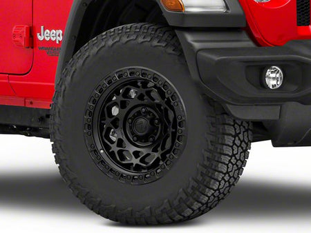 Fuel Wheels Unit Matte Black with Matte Black Ring Wheel; 17x9; -12mm Offset (18-26 Jeep Wrangler JL)