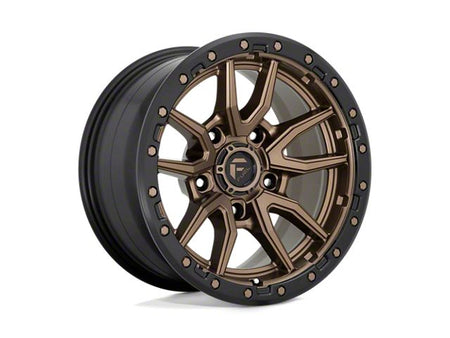 Fuel Wheels Rebel Matte Bronze with Black Bead Ring Wheel; 17x9; -12mm Offset (18-26 Jeep Wrangler JL)