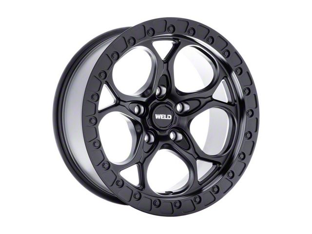 Weld Off-Road Ledge Satin Black Wheel; 17x9; 0mm Offset (18-26 Jeep Wrangler JL)