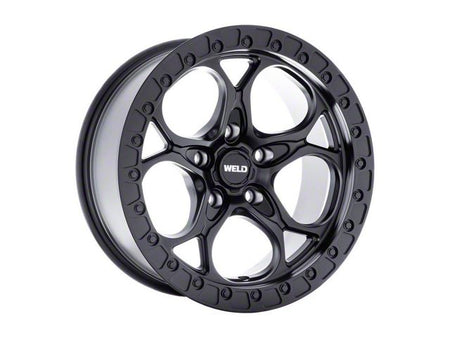 Weld Off-Road Ledge Satin Black Wheel; 17x9; 0mm Offset (18-26 Jeep Wrangler JL)
