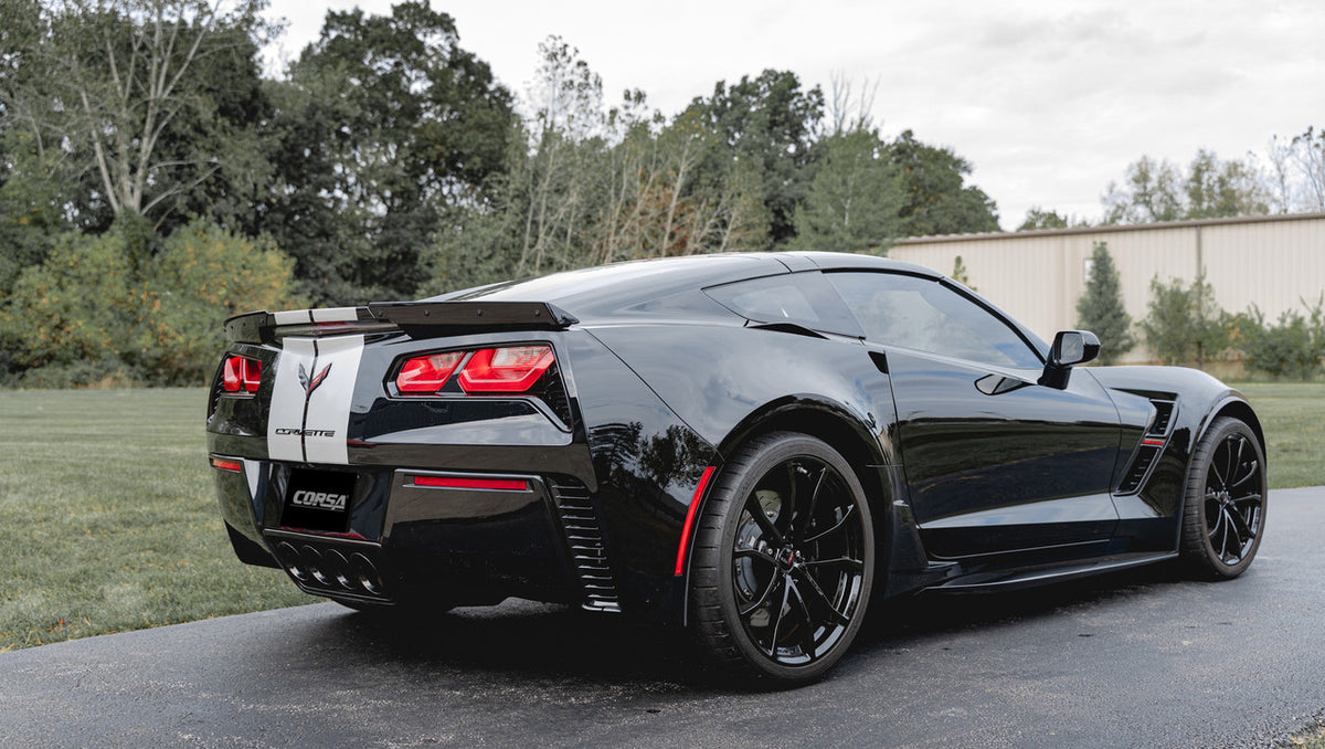 Corsa 2.75" Axle-Back Exhaust w/Dual Mode NPP Black (14-19 C7 Corvette Z06/ZR1/Grand Sport Manual) 14777BLK