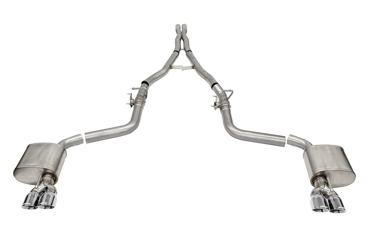 Corsa 2.75" Catback Valved Exhaust Xtreme 3.5" Polished Tips (2015+ Challenger SRT 392/Hellcat/Demon/Redeye) 21070