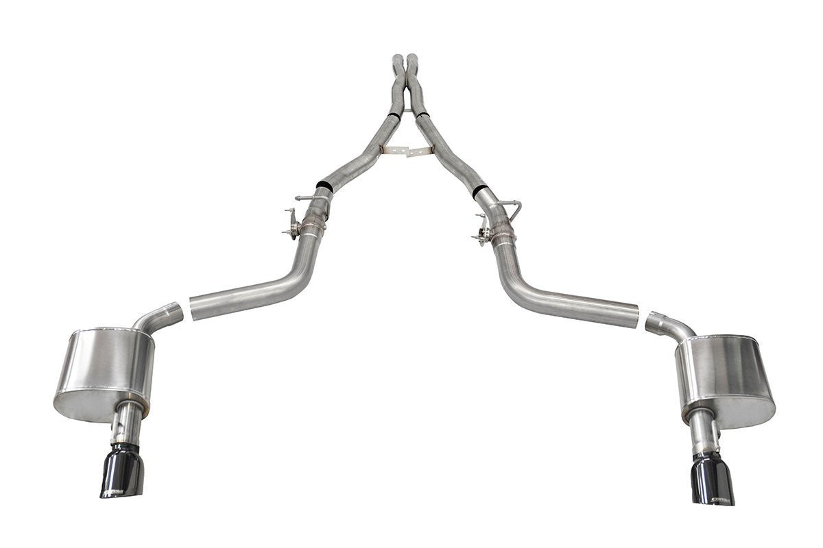 Corsa 2.75" Catback Valved Exhaust Xtreme 4.5" Black Tips (2015+ Charger SRT 392/Hellcat/Redeye) 21072BLK