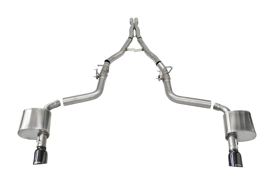 Corsa 2.75" Catback Valved Exhaust Xtreme 4.5" Black Tips (2015+ Charger SRT 392/Hellcat/Redeye) 21072BLK