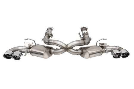 Corsa Variable Sound 3" AFM Cat Back Exhaust w/ 4.5" Pro Series Quad Tips Polished (2020 - 2026 Corvette C8 NPP) 21100