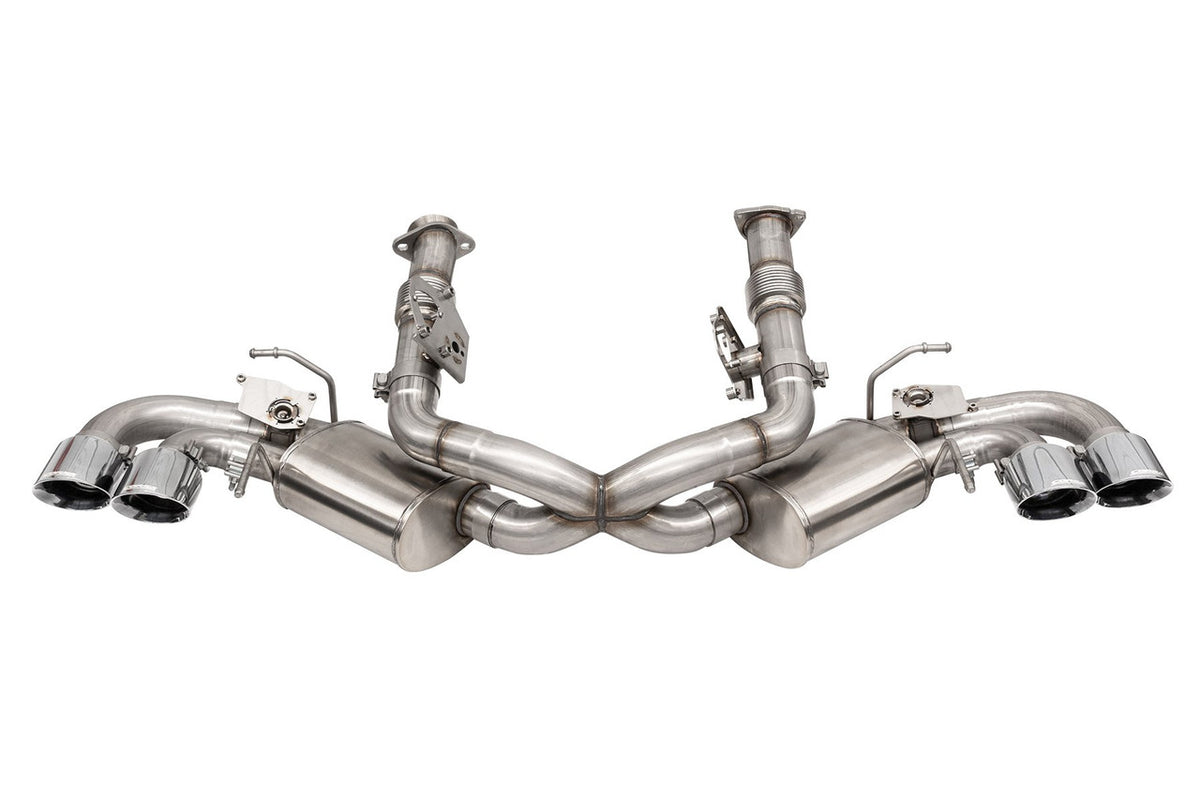 Corsa Variable Sound 3" Valve Delete Cat Back Exhaust w/ 4.5" Polished Quad Tips (2020 - 2026 Corvette C8) 21103