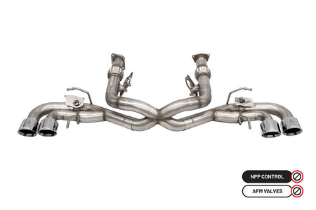 Corsa Variable Sound 3" Catback Exhaust w/ 4.5" Pro Series Polished Tips Valve & Muffler Delete (2020 - 2026 C8 Corvette w/ NPP) 21105