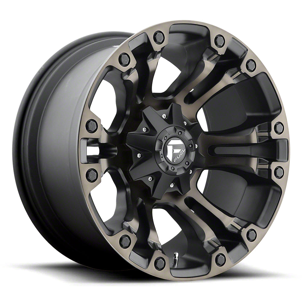 Fuel Wheels Vapor Matte Black with Double Dark Tint Wheel; 17x9; -12mm Offset (18-26 Jeep Wrangler JL)