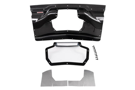 Corsa 2020+ Chevrolet Corvette C8/Z06 Carbon Fiber Air Intake Trunk Panel with Polycarbonate - 44009
