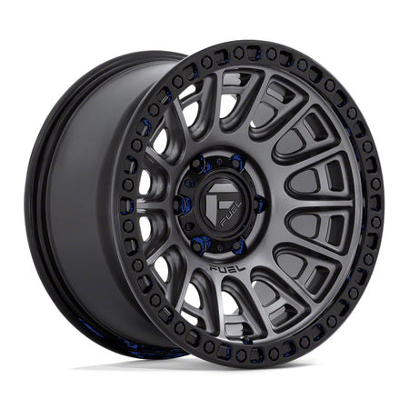Fuel Wheels Cycle Matte Gunmetal with Black Ring Wheel; 17x9; -12mm Offset (18-26 Jeep Wrangler JL)