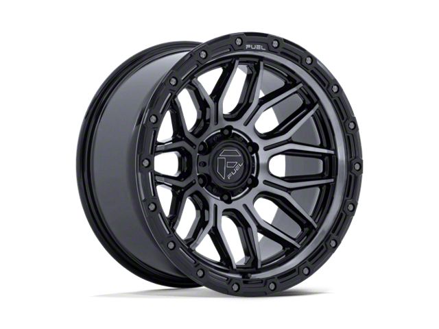 Fuel Wheels Surge Gloss Black Machined with Gray Tint Wheel; 17x9; -12mm Offset (18-26 Jeep Wrangler JL)