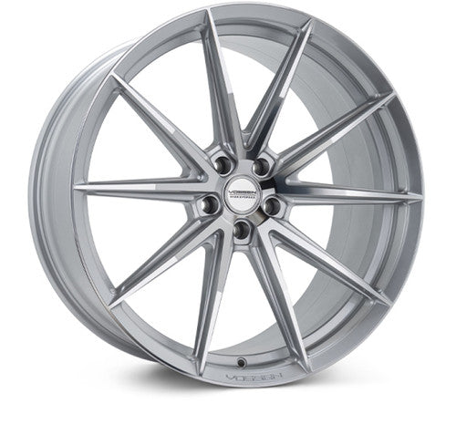 Vossen HFX-2 22x10.5 / 5x120 / ET38 / Deep Face / 72.56 - Silver Polished Wheel - HFX2-2B44