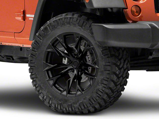 Fuel Wheels Flame Blackout Wheel; 20x10; -18mm Offset (18-26 Jeep Wrangler JL)