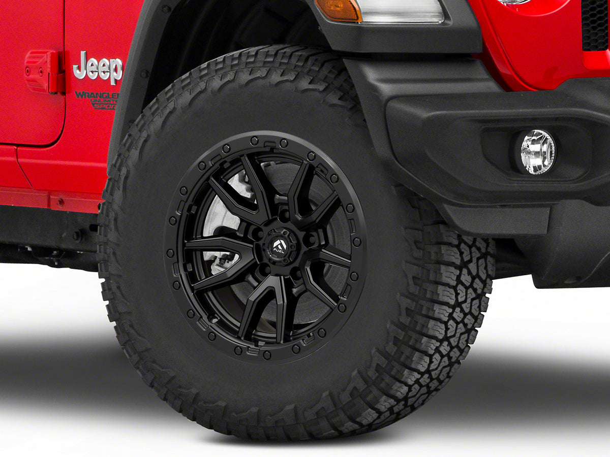 Fuel Wheels Rebel Matte Black Wheel; 17x9; -12mm Offset (18-26 Jeep Wrangler JL)