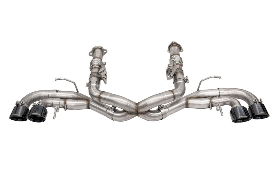 Corsa Xtreme 3" AFM Cat Back Exhaust w/ 4.5" Black Quad Tips (2020-2026 Corvette C8) 21102BLK