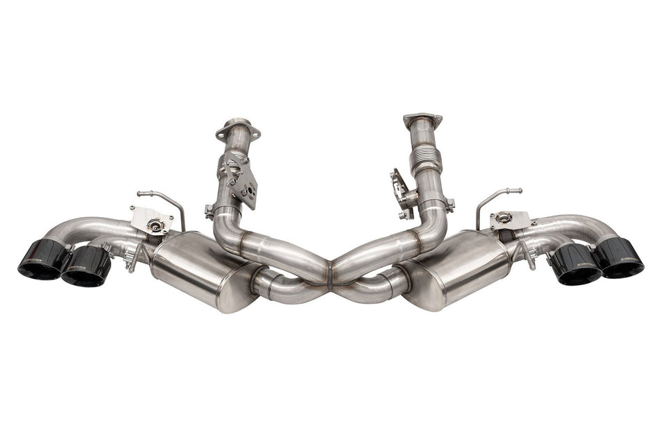 Corsa Variable Sound 3" Valve Delete Cat Back Exhaust w/ 4.5" Black Quad Tips (2020 - 2026 Corvette C8) 21103BLK