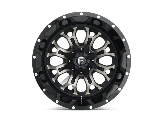 Fuel Wheels Crush Gloss Machined Double Dark Tint Wheel; 17x9; -12mm Offset (18-26 Jeep Wrangler JL)