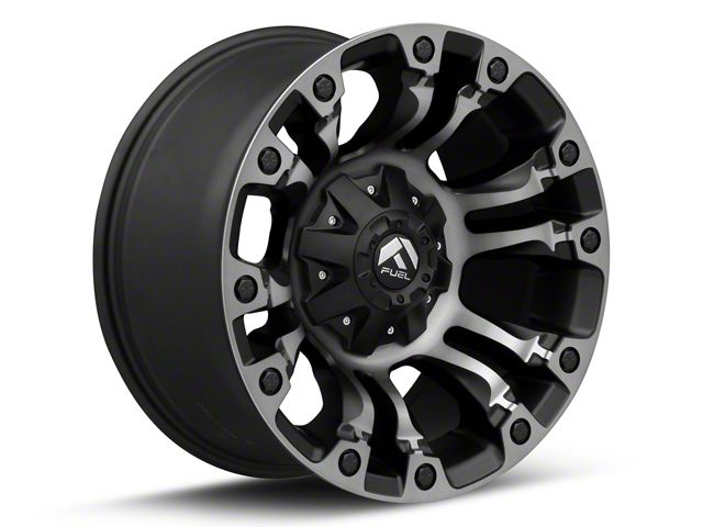 Fuel Wheels Vapor Matte Black Gray Tint Wheel; 17x9; 1mm Offset (18-26 Jeep Wrangler JL)