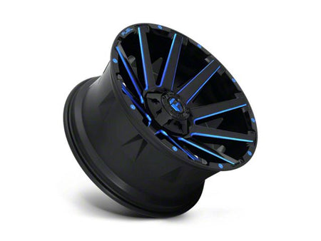 Fuel Wheels Contra Gloss Black with Blue Tinted Clear Wheel; 20x9; 1mm Offset (18-26 Jeep Wrangler JL)