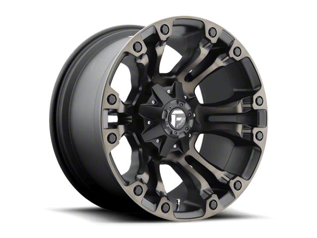 Fuel Wheels Vapor Matte Black with Double Dark Tint Wheel; 17x9; -12mm Offset (18-26 Jeep Wrangler JL)