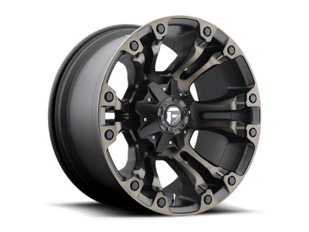 Fuel Wheels Vapor Matte Black with Double Dark Tint Wheel; 17x9; -12mm Offset (18-26 Jeep Wrangler JL)