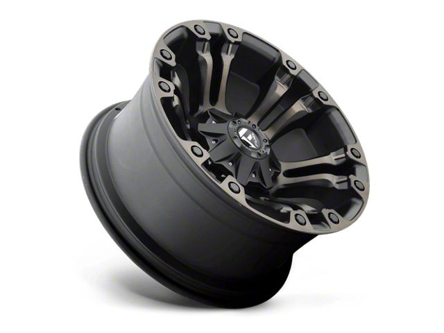 Fuel Wheels Vapor Matte Black with Double Dark Tint Wheel; 17x9; -12mm Offset (18-26 Jeep Wrangler JL)