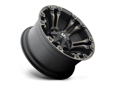 Fuel Wheels Vapor Matte Black with Double Dark Tint Wheel; 17x9; -12mm Offset (18-26 Jeep Wrangler JL)