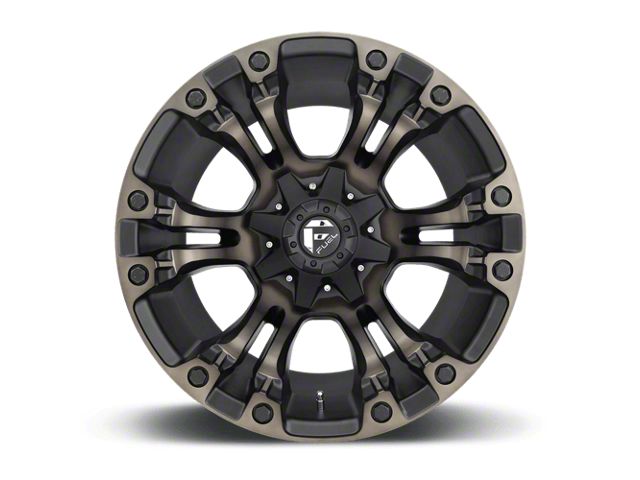 Fuel Wheels Vapor Matte Black with Double Dark Tint Wheel; 17x9; -12mm Offset (18-26 Jeep Wrangler JL)