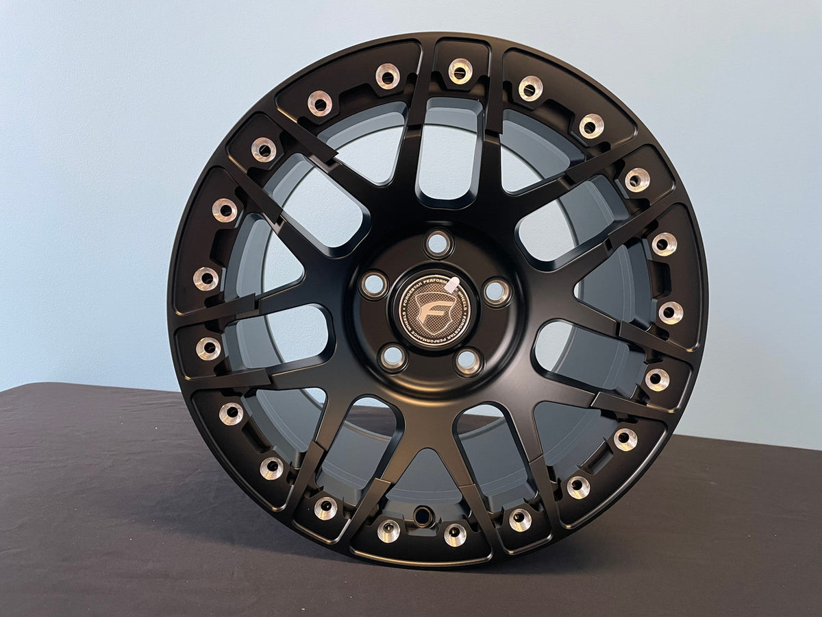 Forgestar 15x10 F14 Beadlock Drag Wheel | 5x114.3 | +50 ET | BS 7.50 | Satin Black | 2005 - 2023 Mustang GT | 2007 - 2014 GT500 | F282B0067750