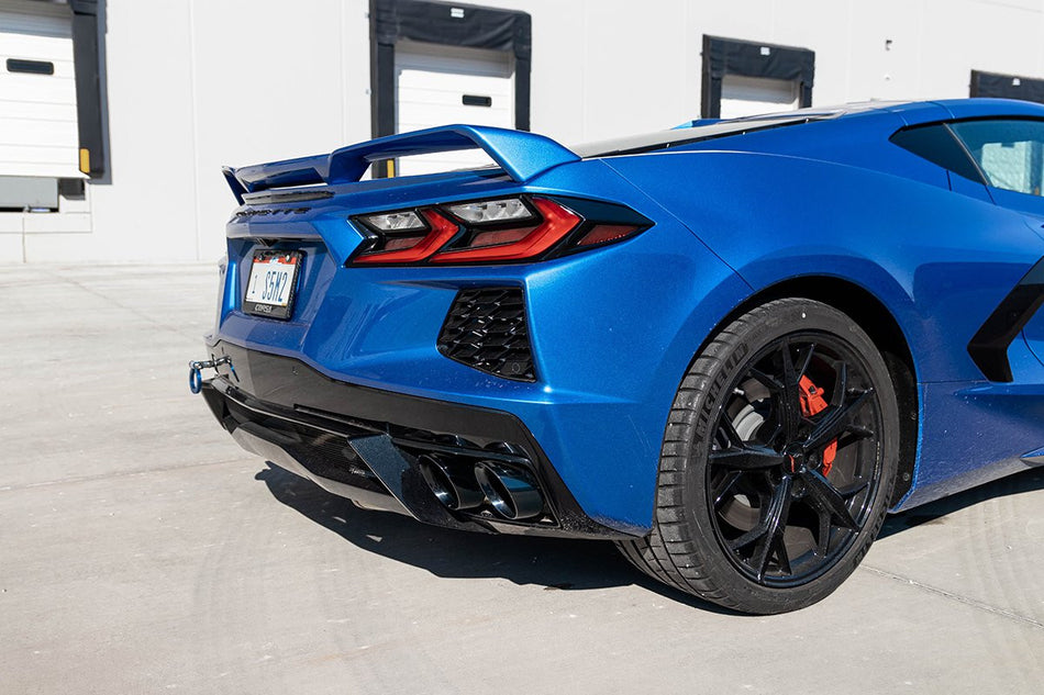 Corsa Variable Sound 3" Valve Delete Cat Back Exhaust w/ 4.5" Polished Quad Tips (2020 - 2026 Corvette C8) 21103