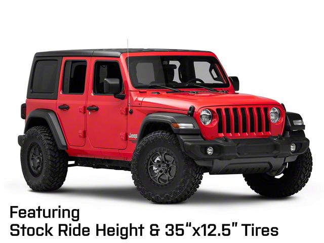 Weld Off-Road Ledge Satin Gunmetal with Satin Black Ring Wheel; 17x9; -12mm Offset (18-26 Jeep Wrangler JL)