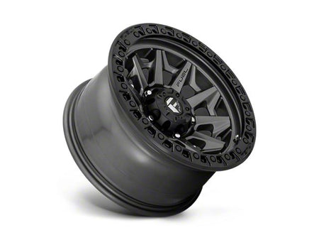 Fuel Wheels Covert Matte Gunmetal with Black Bead Ring Wheel; 17x9; -12mm Offset (18-26 Jeep Wrangler JL)