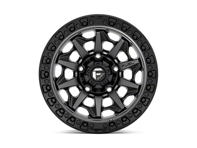 Fuel Wheels Covert Matte Gunmetal with Black Bead Ring Wheel; 17x9; -12mm Offset (18-26 Jeep Wrangler JL)