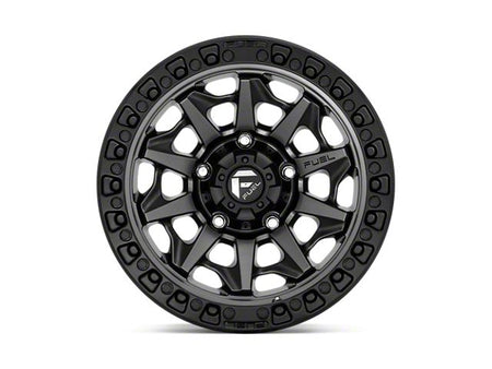 Fuel Wheels Covert Matte Gunmetal with Black Bead Ring Wheel; 17x9; -12mm Offset (18-26 Jeep Wrangler JL)