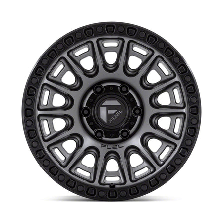 Fuel Wheels Cycle Matte Gunmetal with Black Ring Wheel; 17x9; -12mm Offset (18-26 Jeep Wrangler JL)
