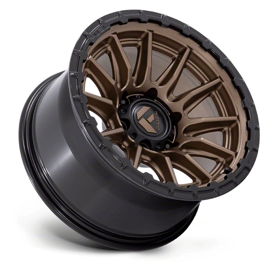 Fuel Wheels Piston Matte Bronze with Gloss Black Lip Wheel; 17x9; 1mm Offset (18-26 Jeep Wrangler JL)