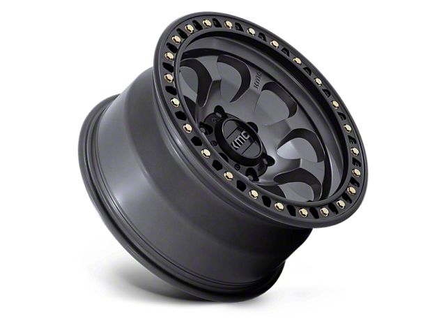 KMC Riot SBL Anthracite with Satin Black Lip Wheel; 17x9; -12mm Offset (18-26 Jeep Wrangler JL)