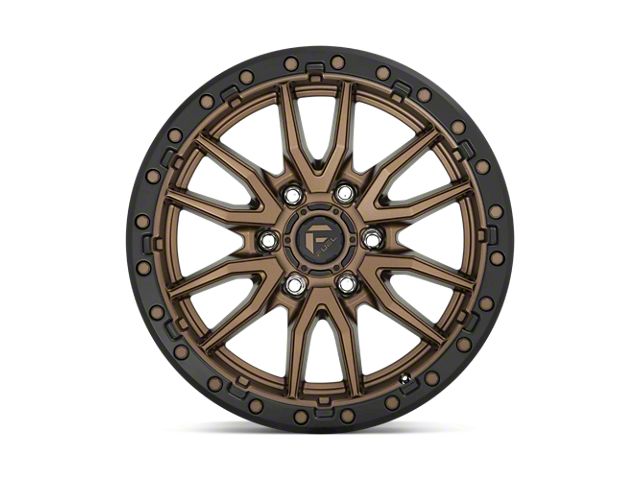 Fuel Wheels Rebel Matte Bronze with Black Bead Ring Wheel; 17x9; 1mm Offset (18-26 Jeep Wrangler JL)