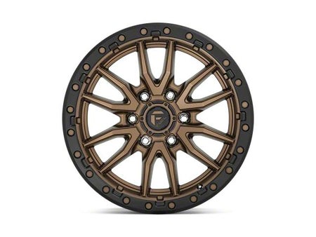Fuel Wheels Rebel Matte Bronze with Black Bead Ring Wheel; 17x9; 1mm Offset (18-26 Jeep Wrangler JL)