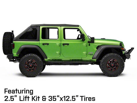 Fuel Wheels Reaction Gloss Black Milled with Red Tint Wheel; 17x9; 1mm Offset (18-26 Jeep Wrangler JL)