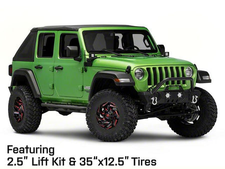 Fuel Wheels Reaction Gloss Black Milled with Red Tint Wheel; 17x9; -12mm Offset (18-26 Jeep Wrangler JL)