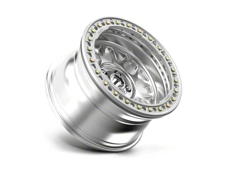 KMC Grenade Crawl Beadlock Machined Wheel; 17x9; -38mm Offset (18-26 Jeep Wrangler JL)