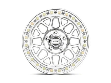 KMC Grenade Crawl Beadlock Machined Wheel; 17x9; -38mm Offset (18-26 Jeep Wrangler JL)