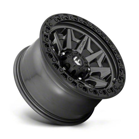 Fuel Wheels Covert Matte Gunmetal with Black Bead Ring Wheel; 17x9; 1mm Offset (18-26 Jeep Wrangler JL)