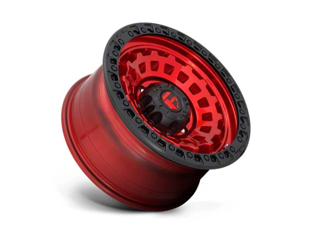 Fuel Wheels Zephyr Candy Red with Black Bead Ring Wheel; 17x9; -12mm Offset (18-26 Jeep Wrangler JL)